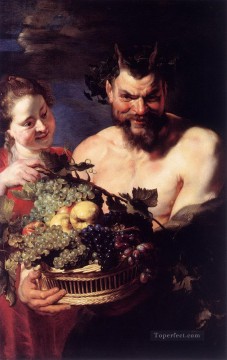 Pedro Pablo Rubens Painting - Sátiro y niña Peter Paul Rubens